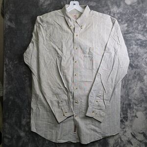 The Territory Ahead Gray and Yellow Button Down Mens XLT 100% Cotton Shirt